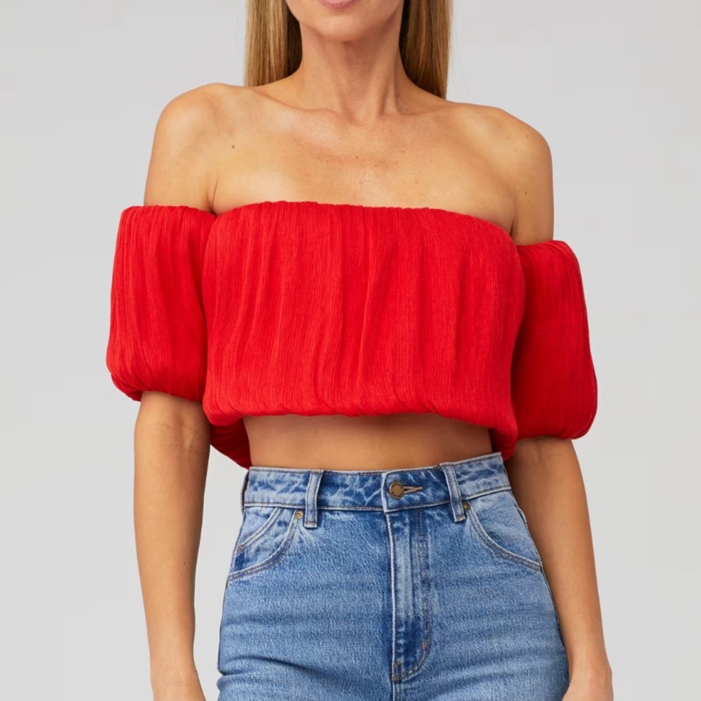Audrey Off Shoulder Cropped Blouse